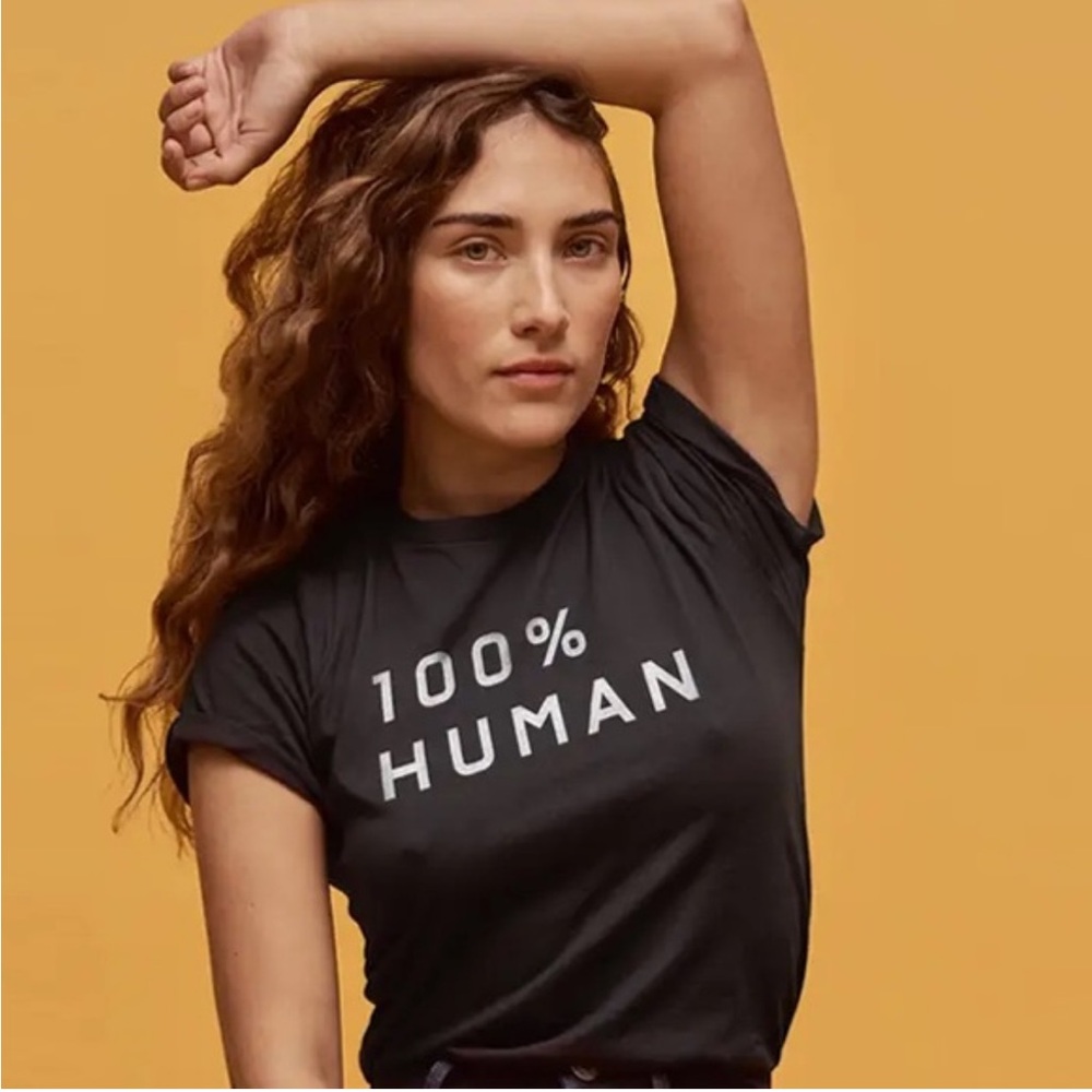Everlane Black 100% Human Cotton Tee Size Small Petite